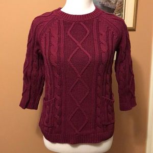 Liz Claiborne cable knit sweater.